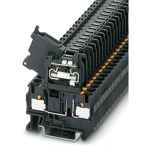 Phoenix Contact 3211903 jisticí řadová svorka 6.2 mm rychlé připojení černá 50 ks