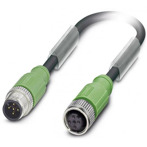 Phoenix Contact SAC-5P-M12MS/ 0,6-PUR/M12FS SH upravený zástrčkový konektor pro senzory - aktory, 1500897, piny: 5, 0.60 m, 1 ks