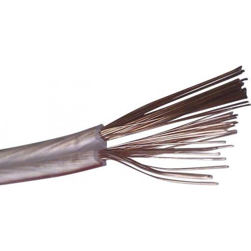 Kash 23307A reproduktorový kabel 2 x 2.5 mm² transparentní metrové zboží