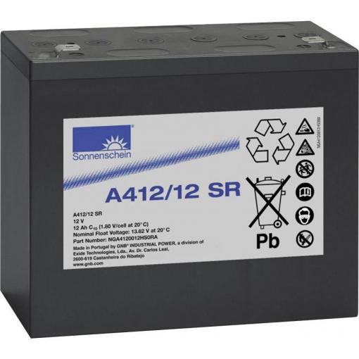 GNB Sonnenschein A412/12 SR NGA4120012HS0RA olověný akumulátor 12 V 12 Ah olověná gelová (š x v x h) 181 x 157 x 76 mm plochý konektor 6,35 mm bezúdržbové