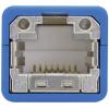 Telegärtner RJ45 síťový adaptér [1x RJ45 zástrčka - 1x RJ45 zásuvka] 20.00 cm modrá