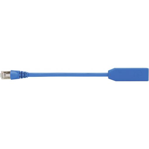 Telegärtner RJ45 síťový adaptér [1x RJ45 zástrčka - 1x RJ45 zásuvka] 20.00 cm modrá