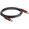Delock USB kabel USB 3.2 Gen1 (USB 3.0 / USB 3.1 Gen1) USB-A zástrčka, USB-A zástrčka 3.00 m červená, černá pozlacené kontakty, UL certifikace 82746