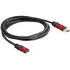 Delock USB kabel USB 3.2 Gen1 (USB 3.0 / USB 3.1 Gen1) USB-A zástrčka, USB-A zásuvka 1.00 m červená, černá pozlacené kontakty 82752