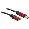 Delock USB kabel USB 3.2 Gen1 (USB 3.0 / USB 3.1 Gen1) USB-A zástrčka, USB-A zásuvka 5.00 m červená, černá pozlacené kontakty, UL certifikace 82755