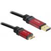 Delock USB kabel USB 3.2 Gen1 USB-A zástrčka, USB Micro-B 3.0 zástrčka 2.00 m červená, černá pozlacené kontakty, UL certifikace 1672263