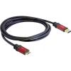 Delock USB kabel USB 3.2 Gen1 (USB 3.0 / USB 3.1 Gen1) USB-A zástrčka, USB Micro-B 3.0 zástrčka 3.00 m červená, černá pozlacené kontakty, UL certifikace 82762