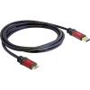 Delock USB kabel USB 3.2 Gen1 USB-A zástrčka, USB Micro-B 3.0 zástrčka 5.00 m červená, černá pozlacené kontakty, UL certifikace 82763