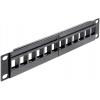 Delock 43259 12 portů síťový patch panel 254 mm (10) nevybavený specifikací 1 U vícebarevná neosazený
