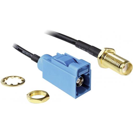 Delock pro Wi-Fi antény prodlužovací kabel [1x SMA zásuvka - 1x SMBA-(FAKRA) Z zásuvka] 0 mm černá