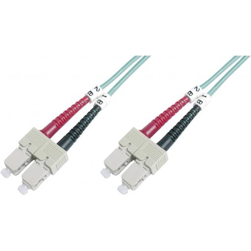 Digitus DK-2522-03-4 optické vlákno optické vlákno kabel 3.00 m fialová [1x zástrčka SC - 1x zástrčka SC] 50/125 µ Multimode OM4