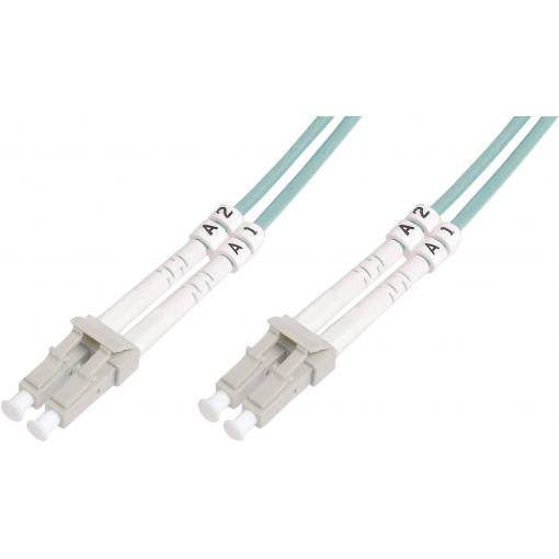 Digitus DK-2533-10/3 optické vlákno optické vlákno kabel 10.00 m tyrkysová [1x zástrčka LC - 1x zástrčka LC] 50/125 µ Multimode OM3