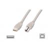 Digitus USB kabel USB 2.0 USB-A zástrčka, USB-B zástrčka 3.00 m béžová AK-300102-030-E