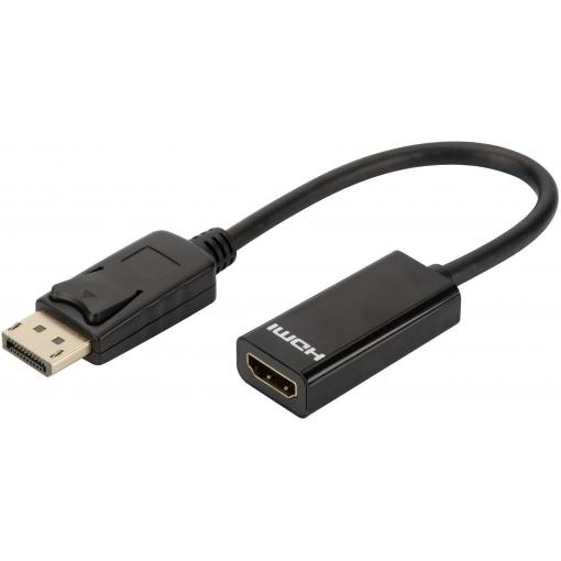 Digitus AK-340400-001-S DisplayPort / HDMI adaptér [1x zástrčka DisplayPort - 1x HDMI zásuvka] černá 15.00 cm