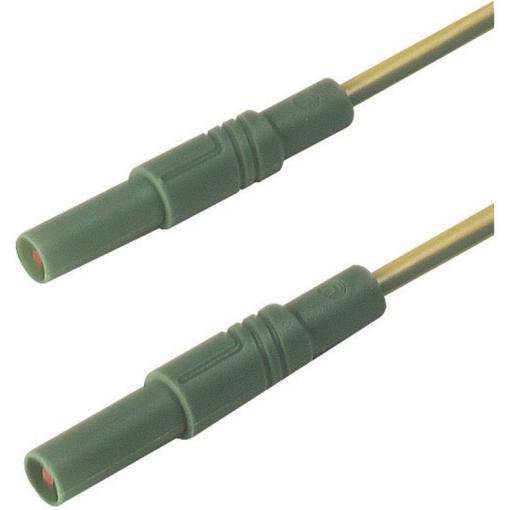 Hirschmann Test & Measurement MLS GG 100/2,5 ge/gn bezpečnostní měřicí kabely lamelová zástrčka 4 mm lamelová zástrčka 4 mm 1.00 m žlutá 1 ks