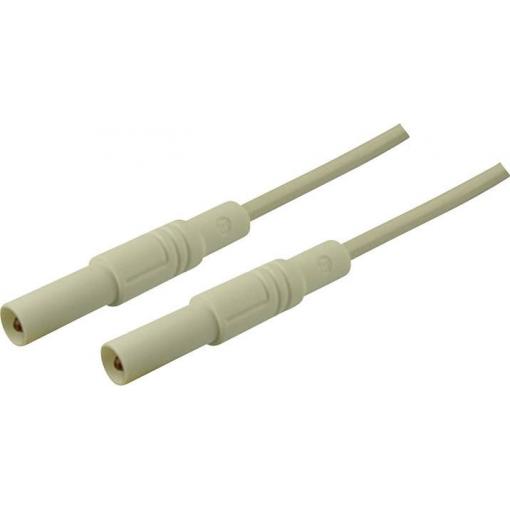 Hirschmann Test & Measurement MLS GG 200/2,5 bezpečnostní měřicí kabely lamelová zástrčka 4 mm lamelová zástrčka 4 mm 2.00 m bílá 1 ks