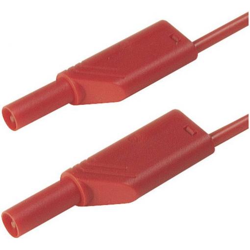 Hirschmann Test & Measurement MLS WS 25/2,5 rt bezpečnostní měřicí kabely lamelová zástrčka 4 mm lamelová zástrčka 4 mm 25.00 cm červená 1 ks