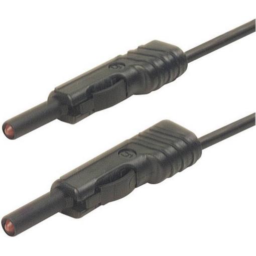 Hirschmann Test & Measurement MLB 25/1 V sw měřicí kabel lamelová zástrčka 4 mm lamelová zástrčka 4 mm 25.00 cm černá 1 ks