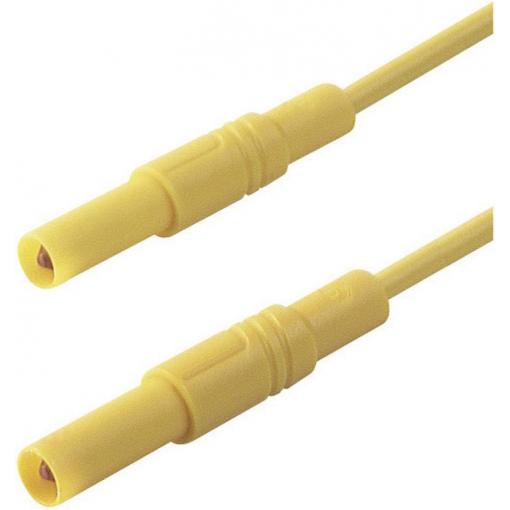 Hirschmann Test & Measurement MLS SIL GG 100/1 bezpečnostní měřicí kabely lamelová zástrčka 4 mm lamelová zástrčka 4 mm 1.00 m žlutá 1 ks