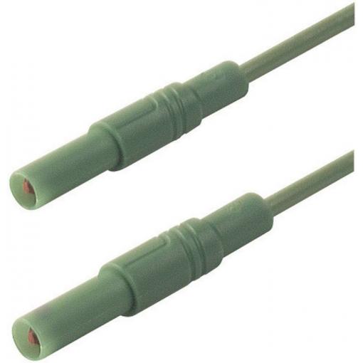 Hirschmann Test & Measurement MLS SIL GG 100/1 bezpečnostní měřicí kabely lamelová zástrčka 4 mm lamelová zástrčka 4 mm 1.00 m zelená 1 ks
