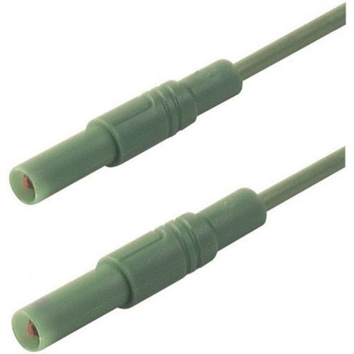 Hirschmann Test & Measurement MLS SIL GG 200/1 bezpečnostní měřicí kabely lamelová zástrčka 4 mm lamelová zástrčka 4 mm 2.00 m zelená 1 ks
