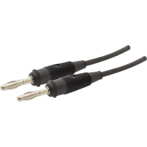 Hirschmann Test & Measurement SML 100/1 měřicí kabel lamelová zástrčka 4 mm lamelová zástrčka 4 mm 1.00 m černá 1 ks