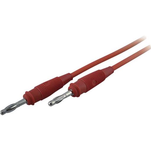 Hirschmann Test & Measurement SML 100/1 měřicí kabel lamelová zástrčka 4 mm lamelová zástrčka 4 mm 1.00 m červená 1 ks