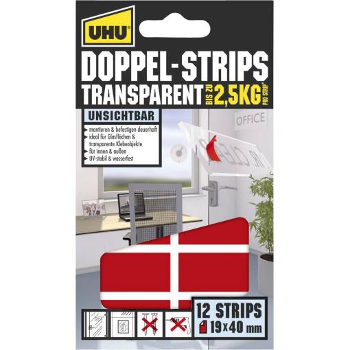 UHU 45515 45515 Oboustranné lepicí pásky UHU® transparentní (d x š) 40 mm x 19 mm 12 ks