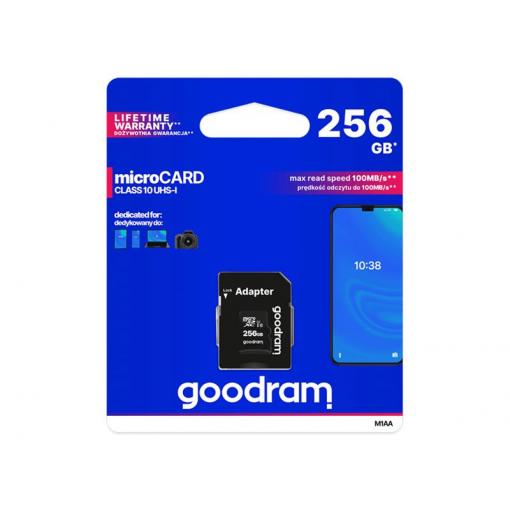 Karta paměťová GOODRAM micro SD 256 GB s adaptérem