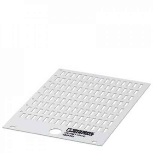 Phoenix Contact 0828765 US-WMT (10X4) popisovač jednotlivých nakladačů Druh montáže: nasunutí Potisknutelná plocha: 10 x 4 mm bílá Počet markerů: 1120 10 ks