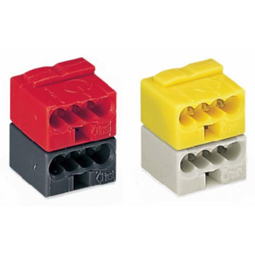 WAGO 243-212 krabicová svorka Pro kabel o rozměru: - Tuhost (příčný řez): 0.28-0.5 mm² Pólů: 8 500 ks světle šedá, žlutá