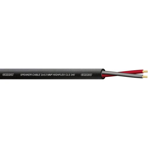 Cordial CLS 240 Black 100 reproduktorový kabel 2 x 4 mm² černá metrové zboží