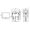 Přepínač kolébkový     3pol./3pin  ON-OFF-ON 250V/6A černý