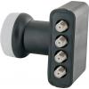 Schwaiger LNB4 satelitní konvertor Quad-LNB Počet účastníků: 4 Velikost feedu: 40 mm se switchem světle šedá, bílá