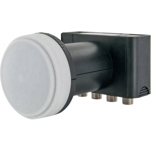 Schwaiger LNB4 satelitní konvertor Quad-LNB Počet účastníků: 4 Velikost feedu: 40 mm se switchem světle šedá, bílá