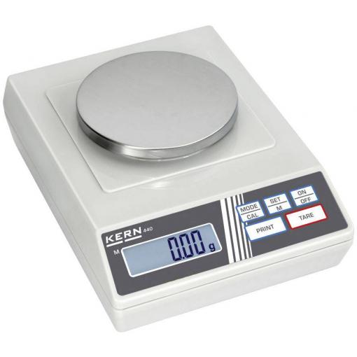 Kern 440-35A přesná váha Max. váživost 600 g Rozlišení 0.01 g přes napájecí zdroj do zásuvky stříbrná