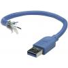 Manhattan USB kabel USB 3.2 Gen1 USB-A zástrčka, USB-A zásuvka 2.00 m modrá pozlacené kontakty, UL certifikace 322379-CG