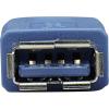 Manhattan USB kabel USB 3.2 Gen1 USB-A zástrčka, USB-A zásuvka 2.00 m modrá pozlacené kontakty, UL certifikace 322379-CG
