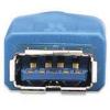 Manhattan USB kabel USB 3.2 Gen1 USB-A zástrčka, USB-A zásuvka 2.00 m modrá pozlacené kontakty, UL certifikace 322379-CG