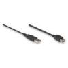 Manhattan USB kabel USB 2.0 USB-A zástrčka, USB-A zásuvka 1.80 m černá pozlacené kontakty, UL certifikace 338653-CG