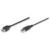 Manhattan USB kabel USB 2.0 USB-A zástrčka, USB-A zásuvka 1.80 m černá pozlacené kontakty, UL certifikace 338653-CG