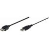 Manhattan USB kabel USB 2.0 USB-A zástrčka, USB-A zásuvka 1.80 m černá pozlacené kontakty, UL certifikace 338653-CG