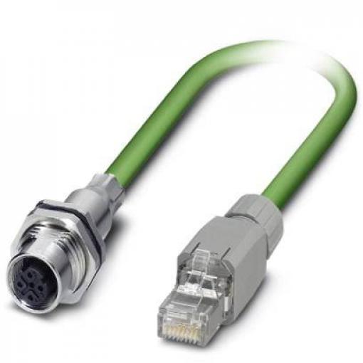 Phoenix Contact 1404367 M 12 / RJ45 síťové kabely, propojovací kabely CAT 5e SF/UTP 0.50 m zelená 1 ks