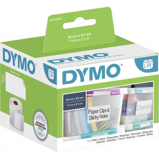 DYMO etikety v roli 11354 S0722540 57 x 32 mm papír bílá 1000 ks trvalé univerzální etikety