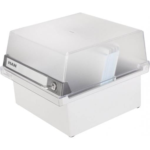 HAN SPECIAL EDITION 965-S-631 kartotéční krabice světle šedá max. počet karet: 800 karet DIN A5 na šířku se zámkem