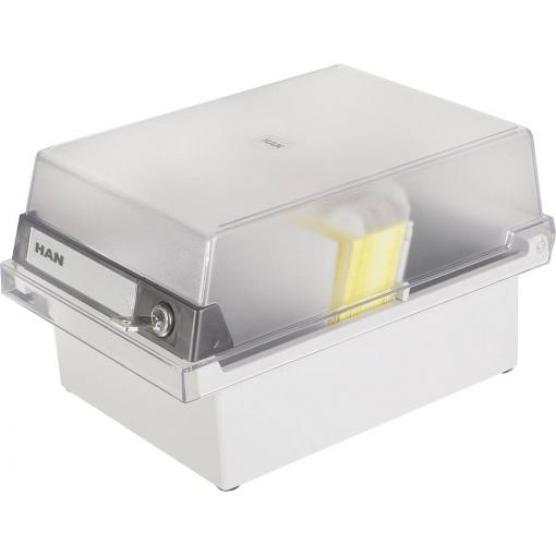 HAN HAN - Kartei - für A6 - Hellgrau, Translucent 966-S-631 kartotéční krabice světle šedá max. počet karet: 800 karet DIN A6 na šířku