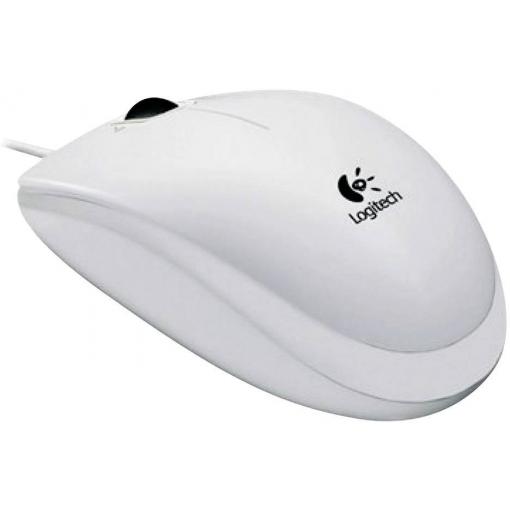 Logitech B100 optická myš, přenos USB, 3 tlačítko, 800 dpi, bílá
