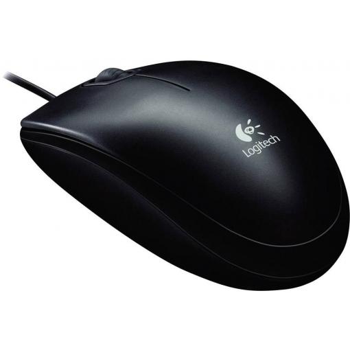 Logitech B100 optická myš, přenos USB, 3 tlačítko, 800 dpi, černá