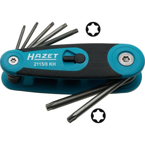 Hazet TORX sada klíčů T 9, T 10, T 15, T 20, T 25, T 27, T 30, T 40 8dílná
