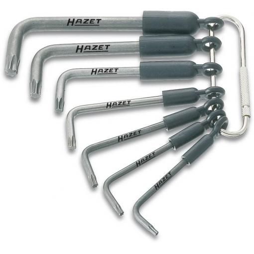 Hazet TORX sada klíčů T 8, T 10, T 15, T 20, T 25, T 30, T 40 7dílná